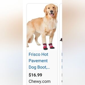 Frisco Red and Black Hot Pavement Dog Boots. Size Medium